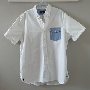 Men’s Ralph Lauren White Short-Sleeve Button-Up